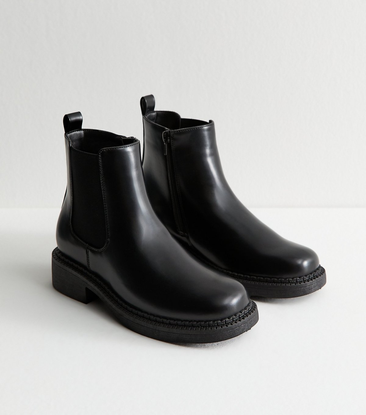 New Look Women's Black Faux Leather Chelsea Ankle Boots New Look - 3