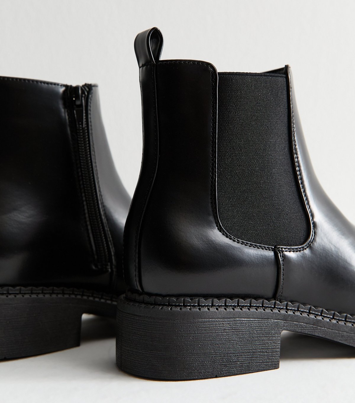 New Look Women's Black Faux Leather Chelsea Ankle Boots New Look - 4