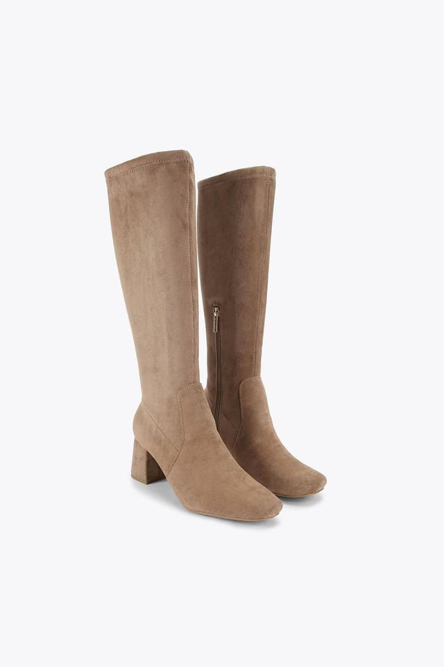 Carvela Carvela Women's 'Corsano Knee' Fabric Boots in Taupe - 2