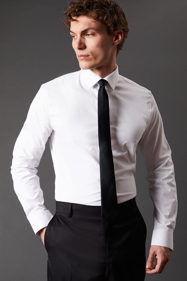 Burton Burton Men's Black Slim Tie - 2