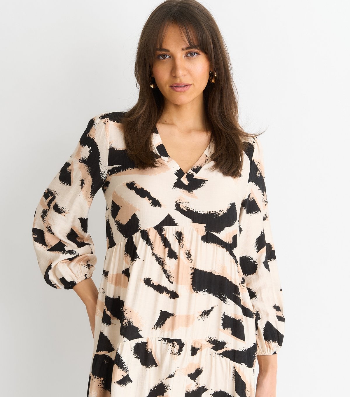 Gini London Women's Cream Animal Print Maxi Dress Gini London New Look - 2