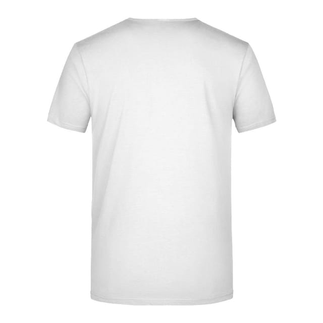 James and Nicholson James and Nicholson Men's V Neck Slim T-Shirt in White - 2