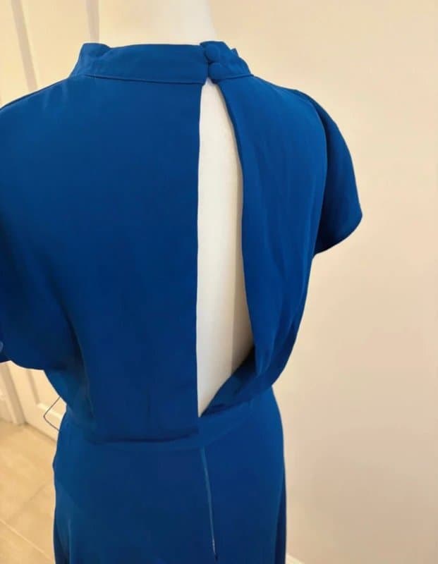 ASOS ASOS royal blue cocktail chiffon evening prom wedding guest dress size 8