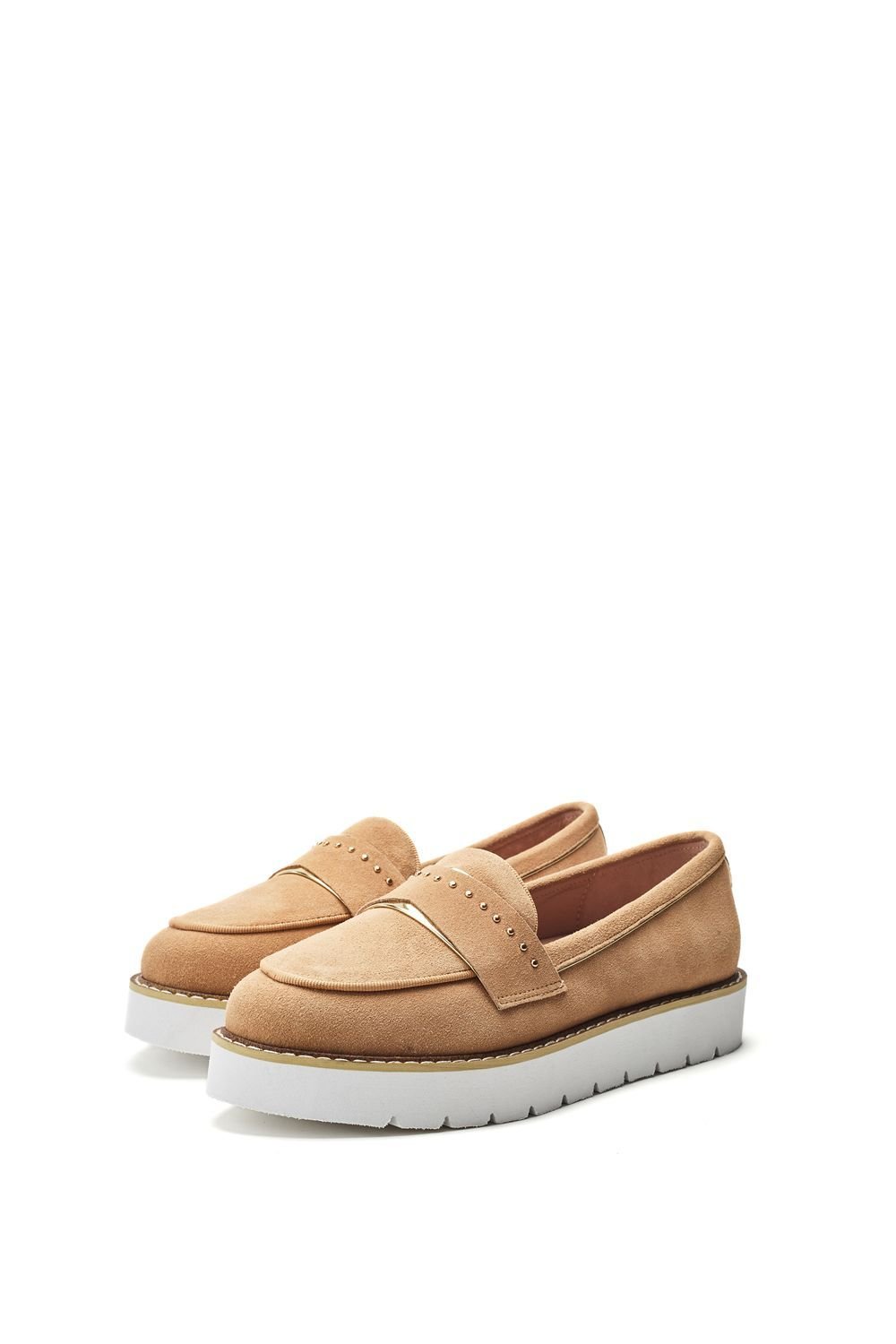 Moda In Pelle Moda In Pelle Women's 'Elber' Suede Loafers in Camel - 2