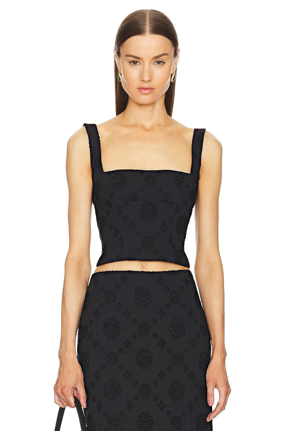 revolve Revolve Black Eyelet Corset Top