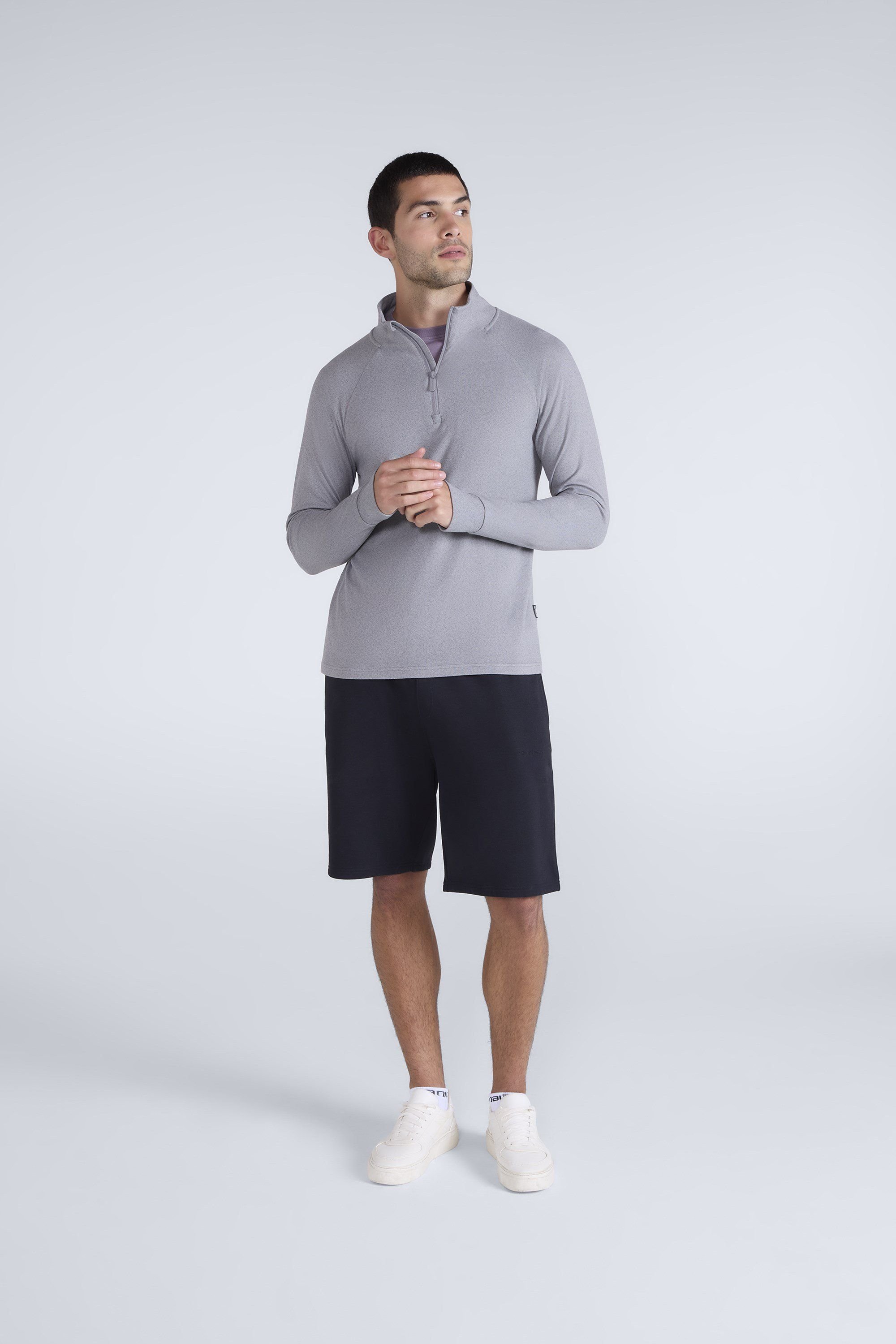 Animal Animal Men's 'Touchdown' Warm Comfortable Lightweight Half Zip Midlayer Jumper in Grey - 2