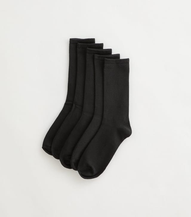 New Look Men's Mens Pack Of 5 Black Socks New Look - 2