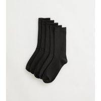 New Look Men's Mens Pack Of 5 Black Socks New Look - 3