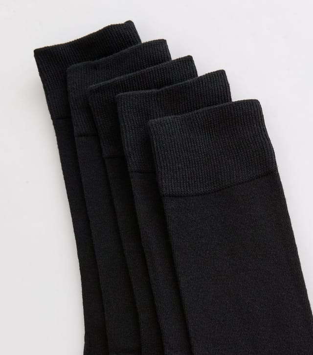 New Look Men's Mens Pack Of 5 Black Socks New Look - 3