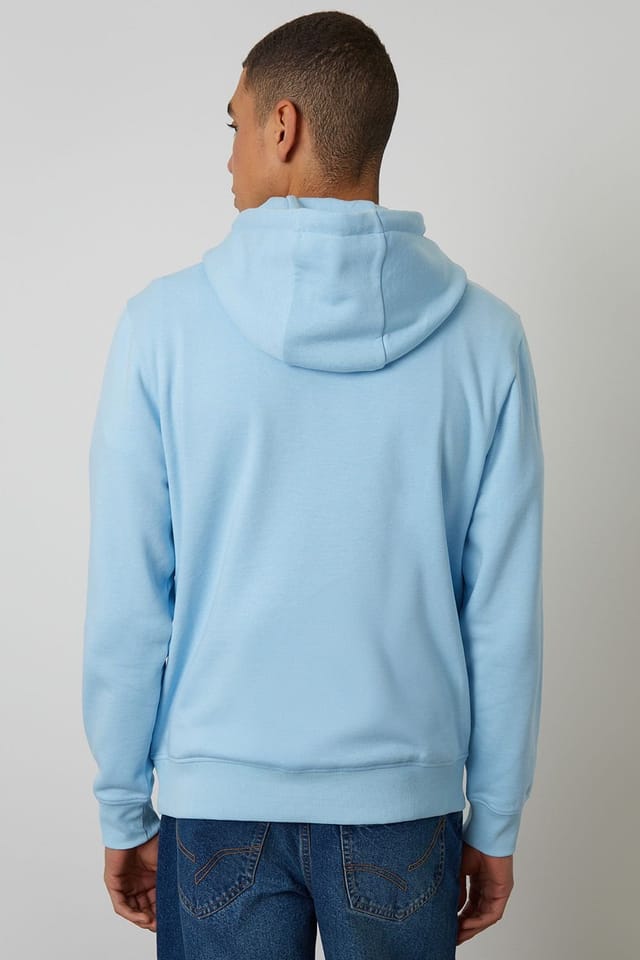 Threadbare Threadbare Men's Cotton Blend Pullover Hoody in Light Blue - 2