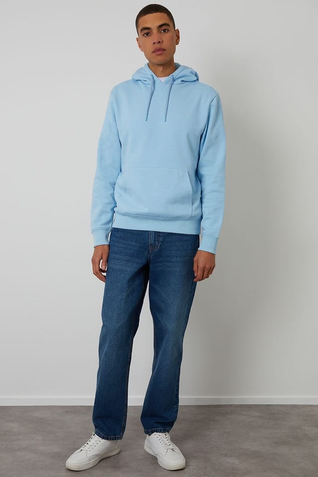 Threadbare Threadbare Men's Cotton Blend Pullover Hoody in Light Blue - 3