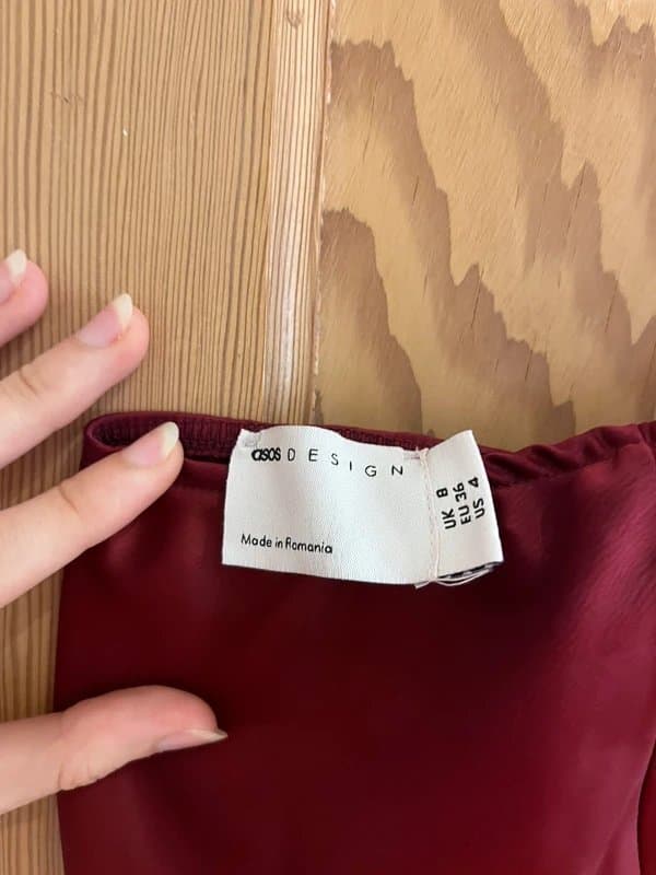 ASOS Design Satin red midi skirt from ASOS Design