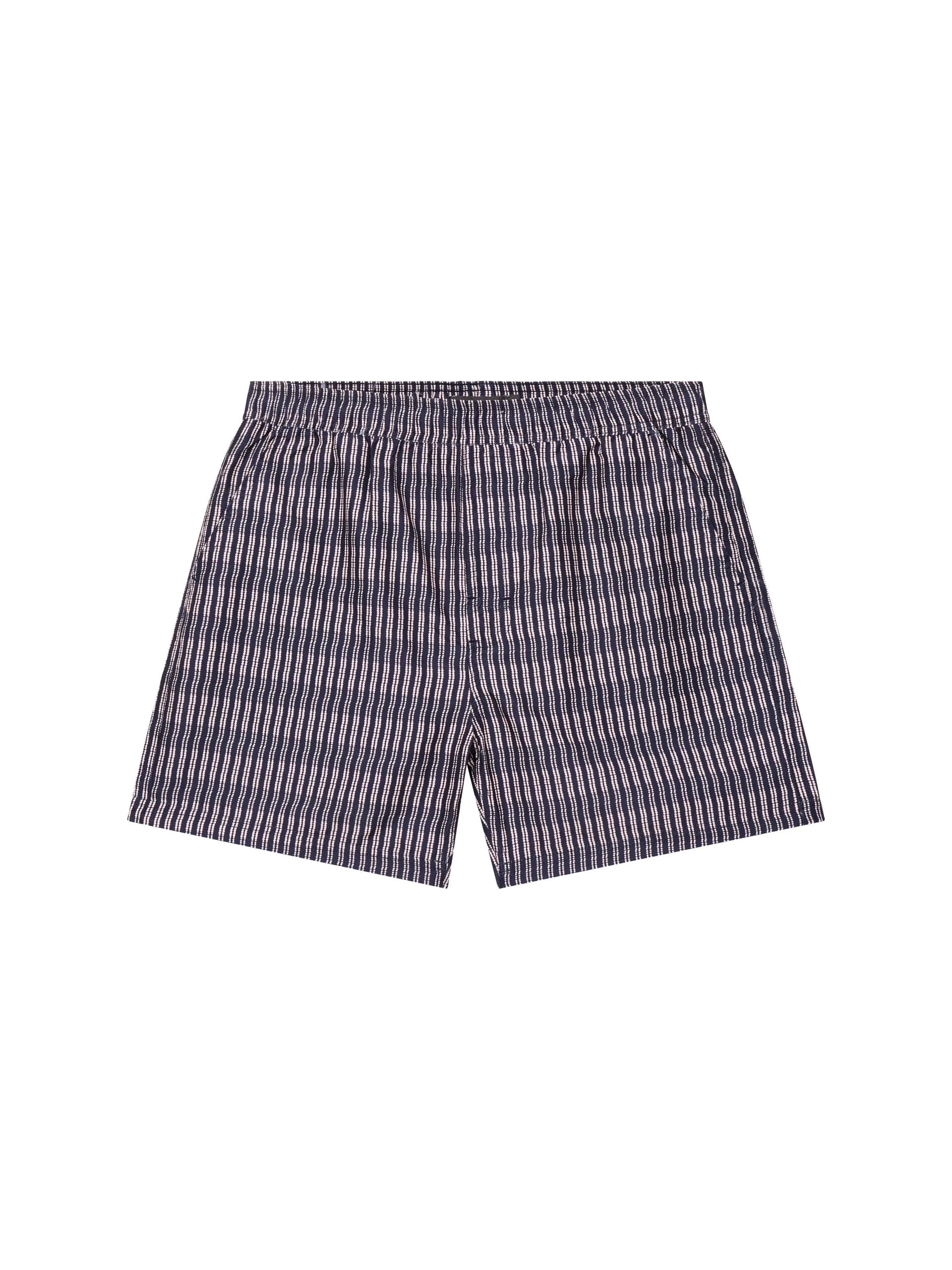 French Connection Decker Swim Shorts Marine/Ecru