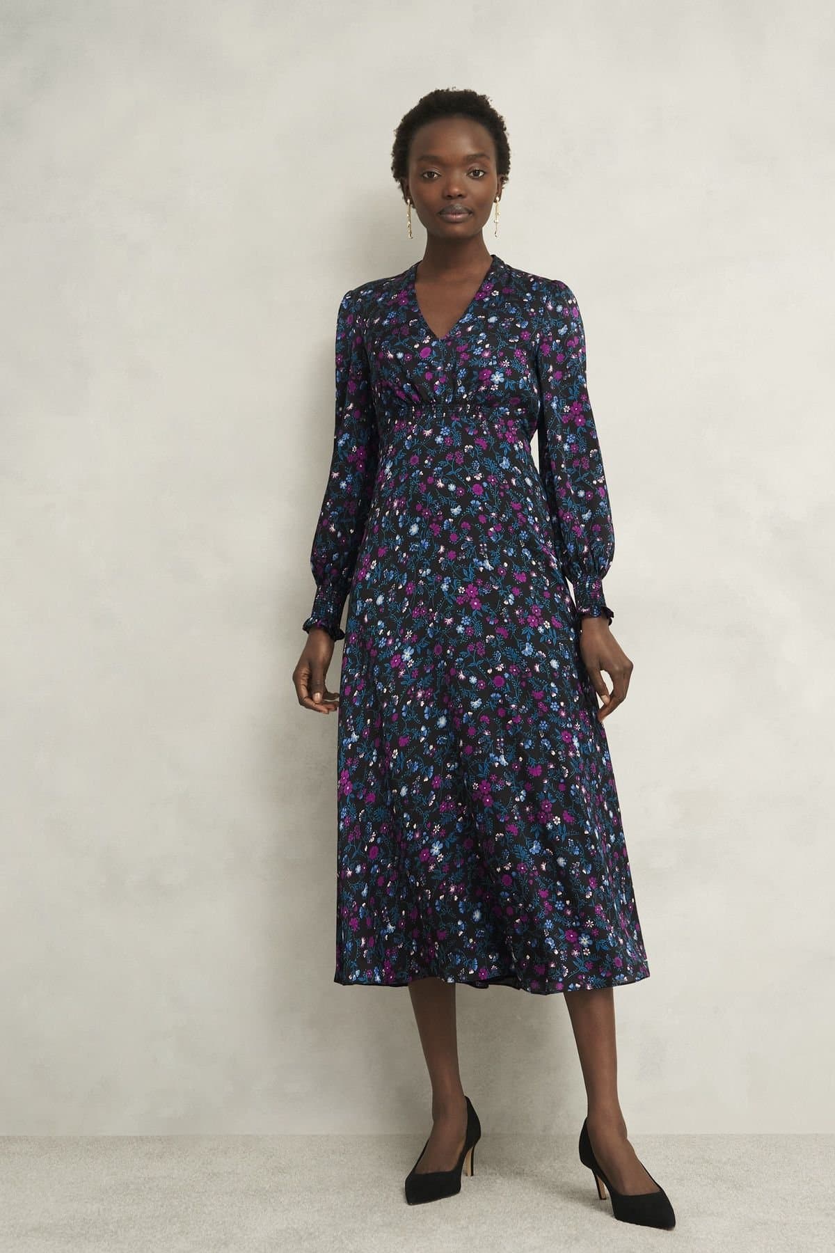 Hobbs London Hobbs London Women's Isabella Midi Dress in Black