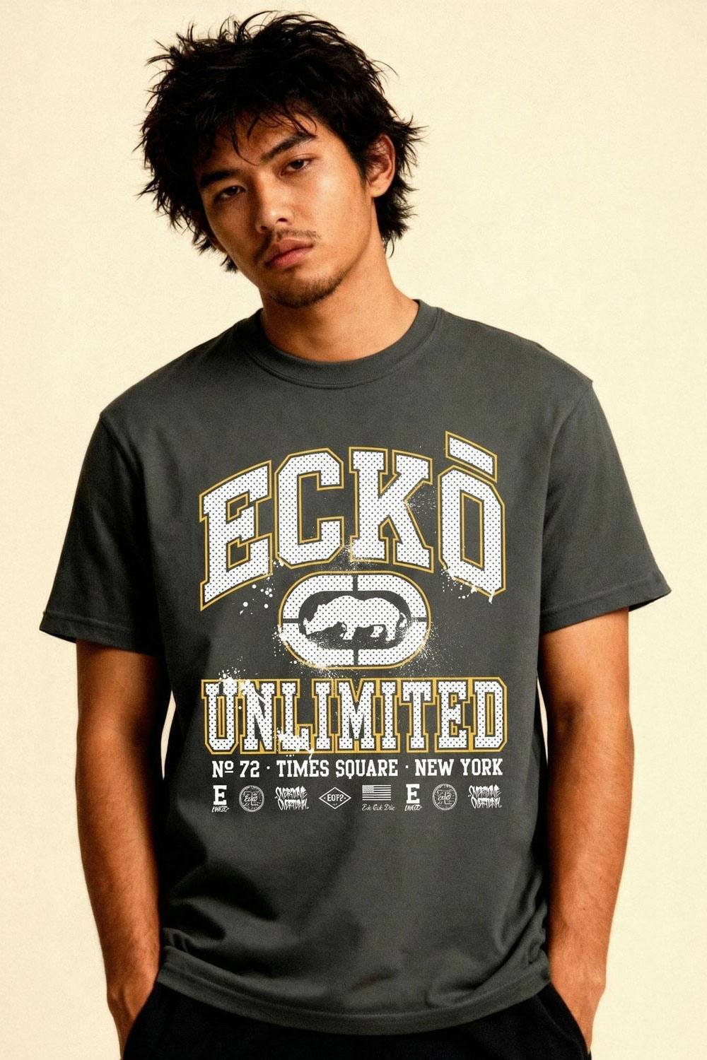 Ecko Untld. Ecko Untld. Men's College T-Shirt in Charcoal - 3