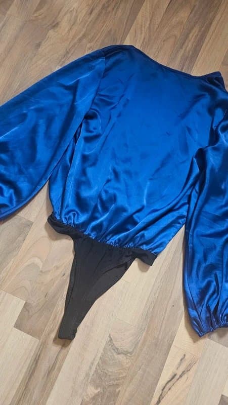 ASOS ASOS Satin Feel Balloon Sleeve Bodysuit