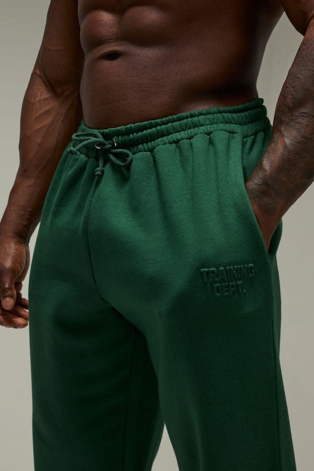Training Dept. Training Dept. Men's Training Dept Oversized Embossed Joggers in Green - 3