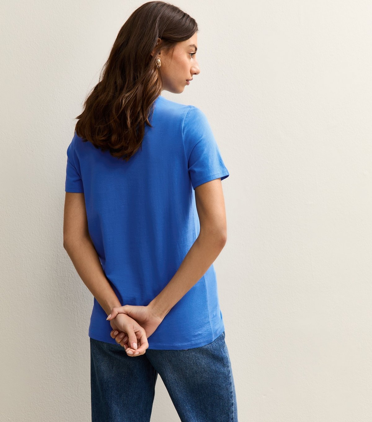 New Look Women's Tall Bright Blue Regular T-Shirt New Look - 4