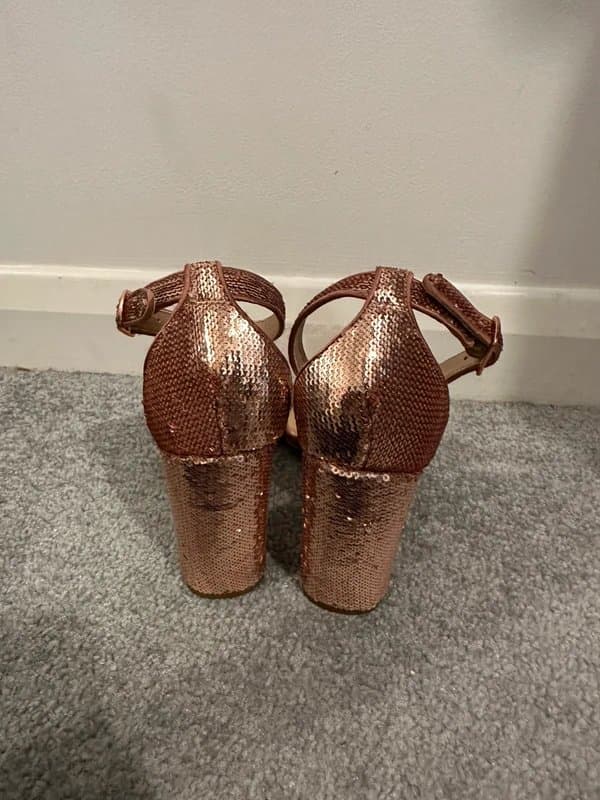 New Look Pink sequin heals size 6