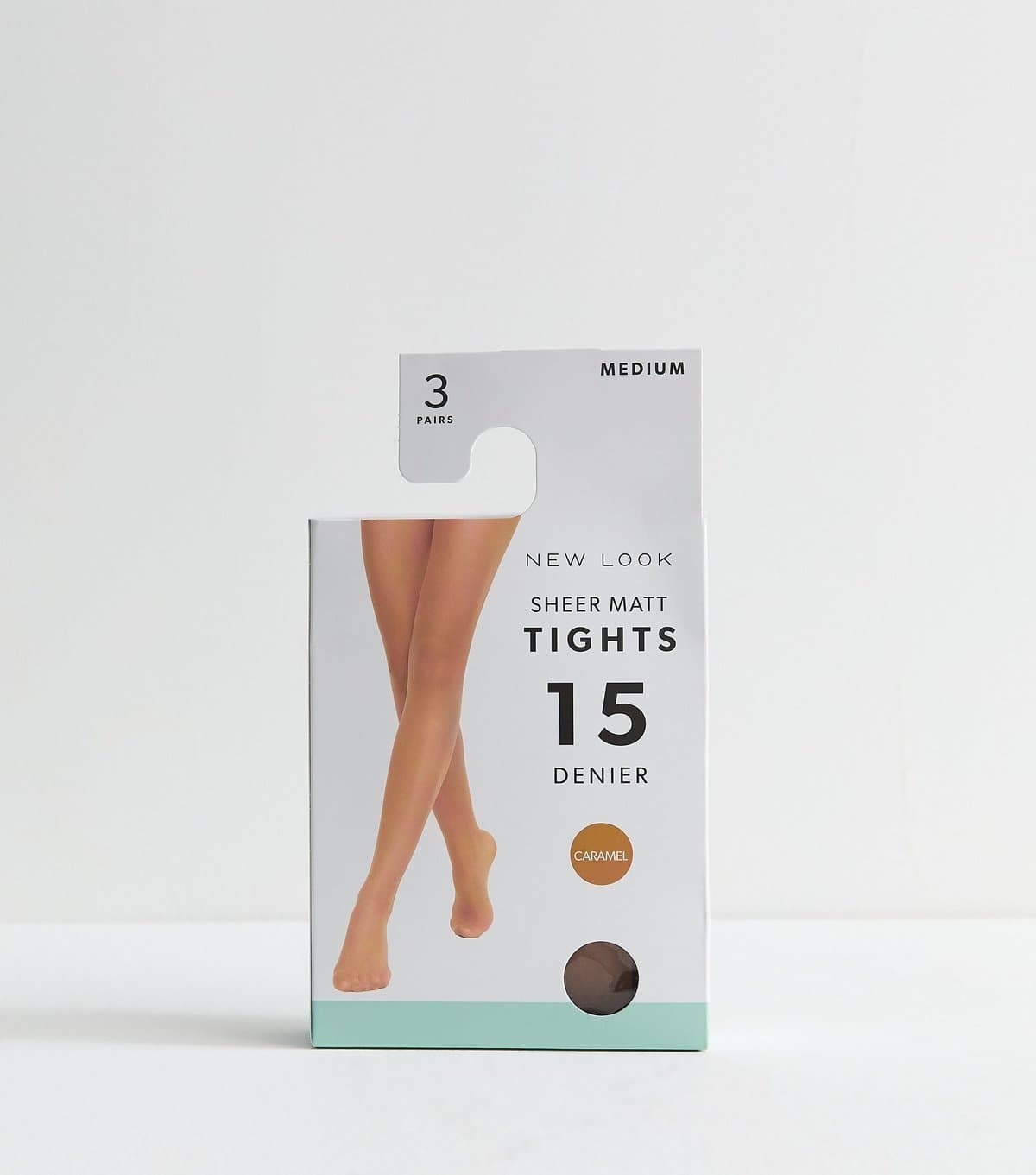 New Look Pack of 3 Caramel Sheer Matt 15 Denier Tights New Look