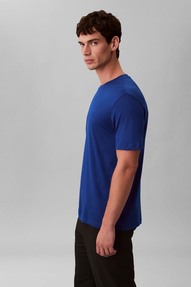 Calvin Klein Calvin Klein Men's SS Supima Chest Emb Crewneck Tee Chase Blue - 2