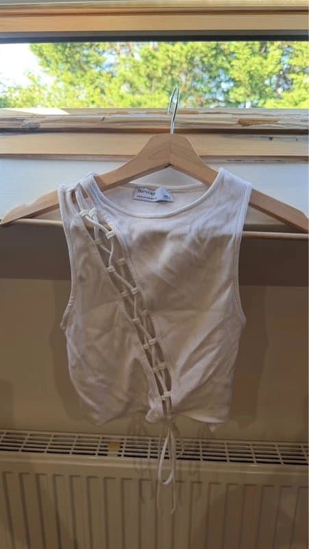 Bershka laced ribbed top