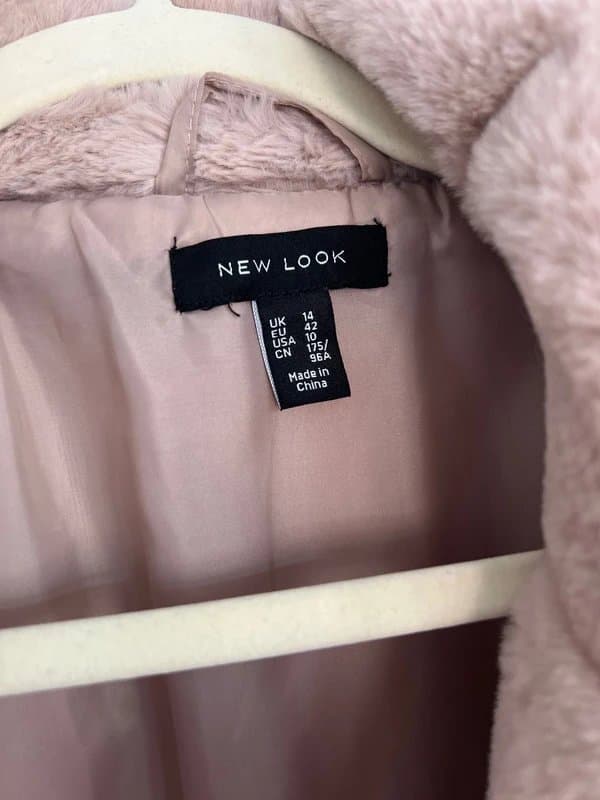 New Look New look pink faux fur coat