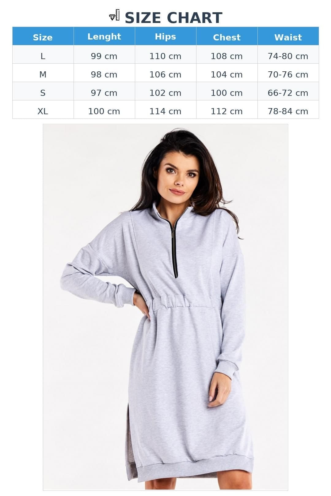 Love Lace Love Lace Women's Long Sleeve Side Slit Waist Elastic Dress in Grey - 4