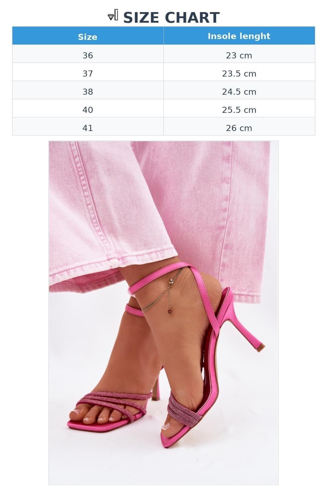Love Lace Love Lace Women's Evening Zircon Strapped High Heel Sandals with Buckle Closure in Pink - 4