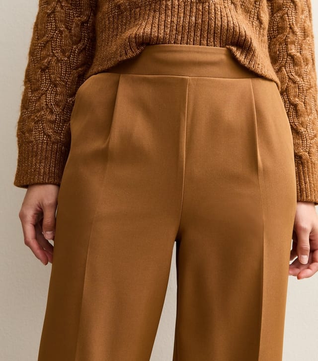 New Look Women's Light Brown Pull On Wide Leg Trousers New Look - 3