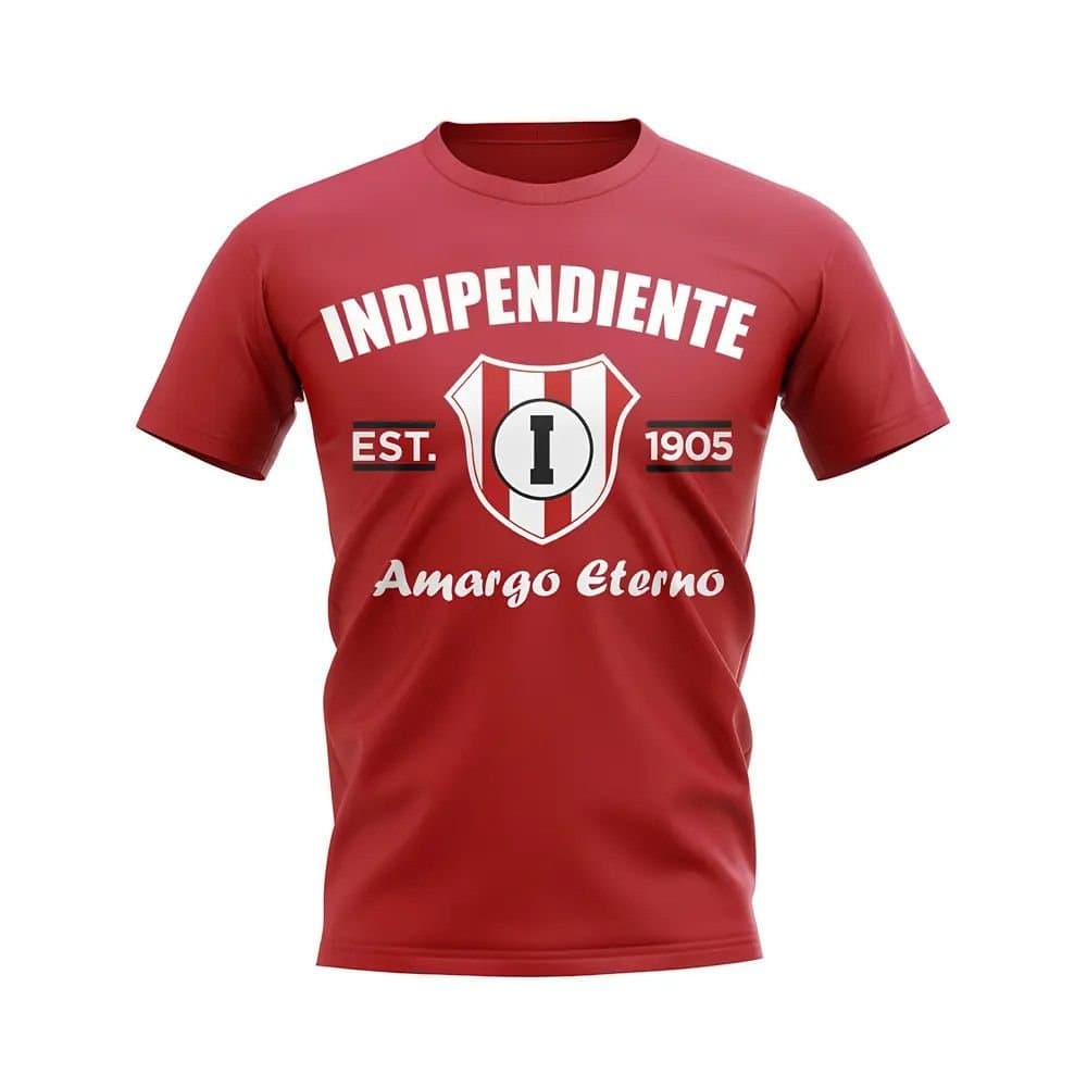 Independiente Independiente Men's Personalised Established Football T-Shirt in Red