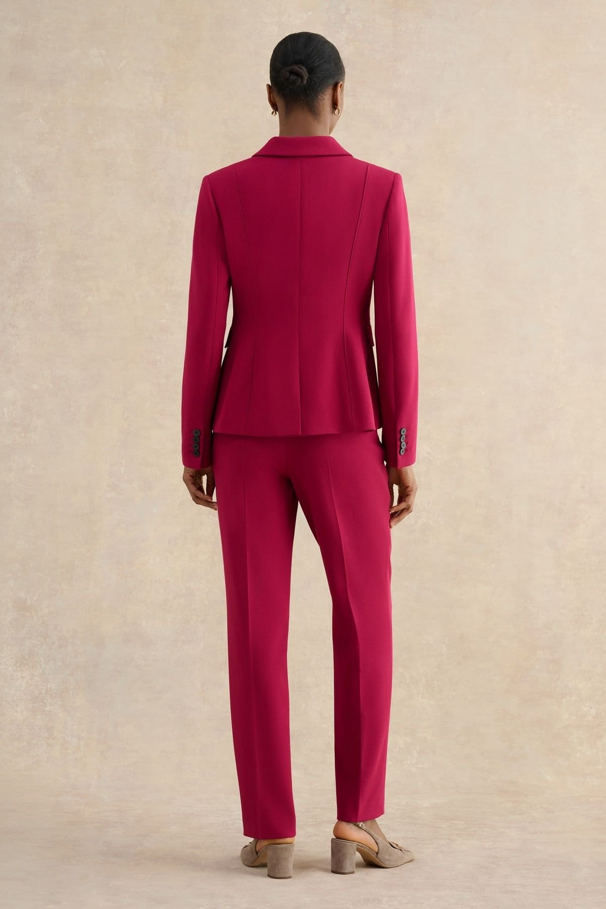 Hobbs London Hobbs London Women's Gemma Single Button Blazer in Fuchsia - 4