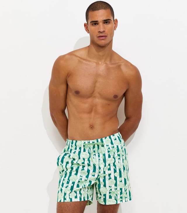 jack & jones Men's Light Khaki Relaxed Fit Seashell Print Swim Shorts Jack & Jones New Look - 2