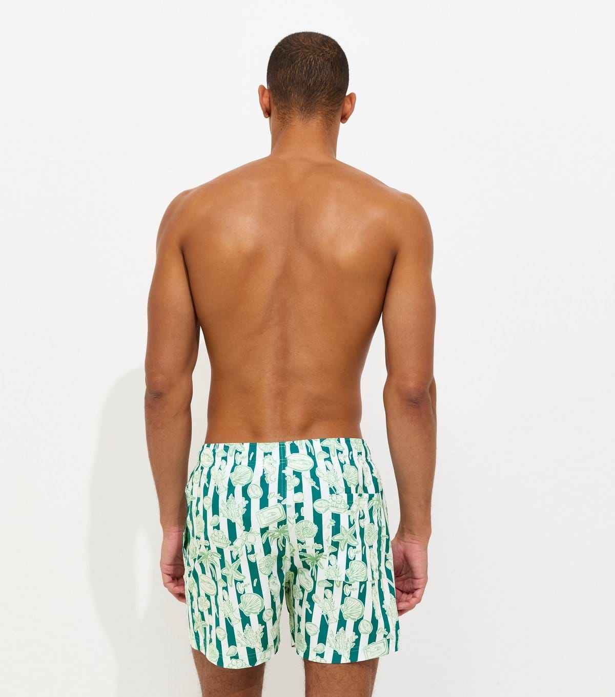 jack & jones Men's Light Khaki Relaxed Fit Seashell Print Swim Shorts Jack & Jones New Look - 4