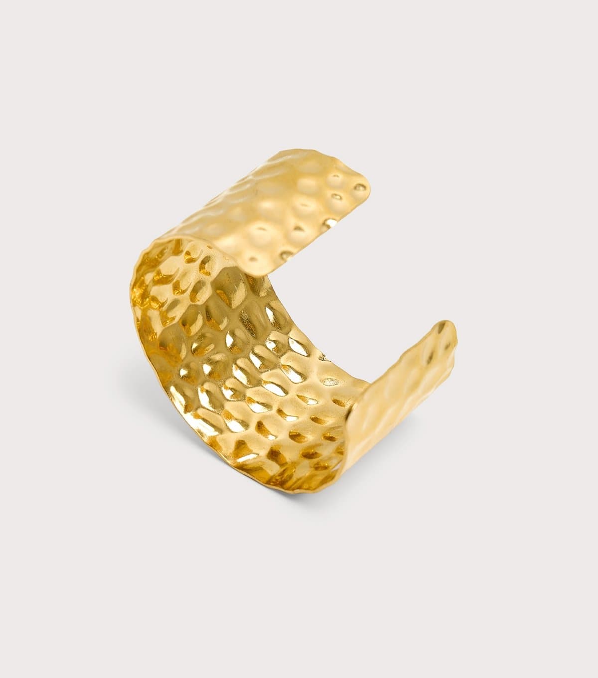 Public Desire Gold Plated Hammered Cuff Public Desire New Look
