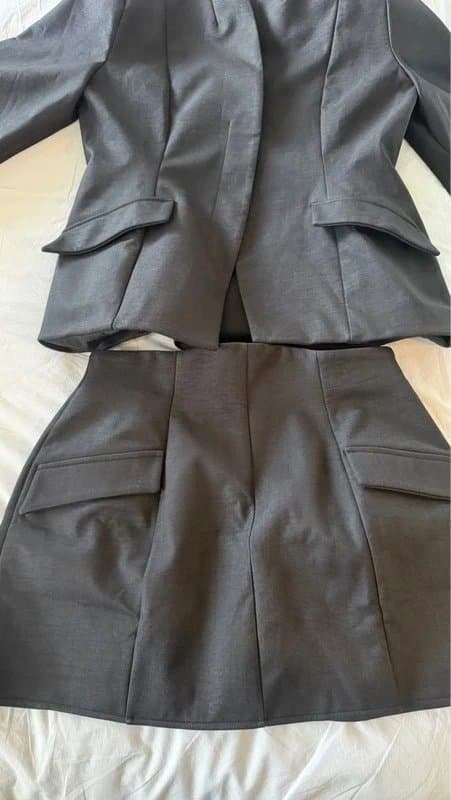 ASOS ASOS Luxe cinched waist blazer and Skirt