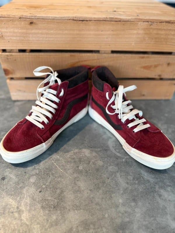 Vans Vans Sk8-Hi MTE Biking Red Suede High Top Trainers UK 4.5 EU 36.5