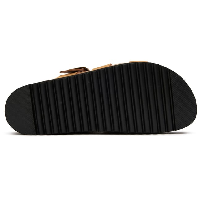 V.GAN V.GAN Women's Vegan Fig Slide Footbed Sandals in Tan - 3