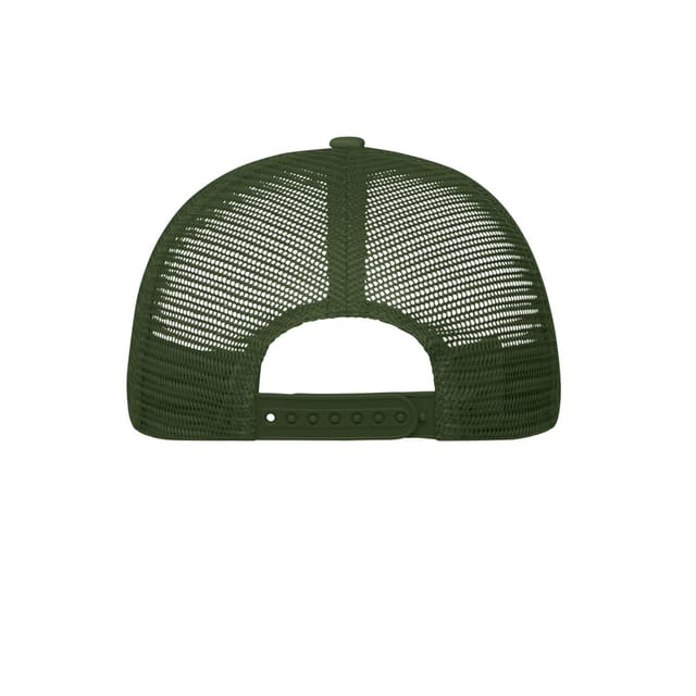 Myrtle Beach Myrtle Beach Men's 5 Panel Polyester Mesh Baseball Cap in Dark Olive - 2
