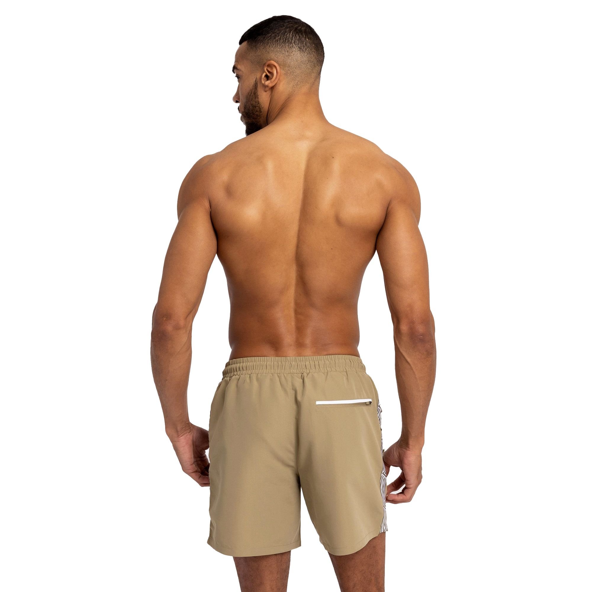 Umbro Umbro Men's Taped Swim Shorts in Khaki - 2