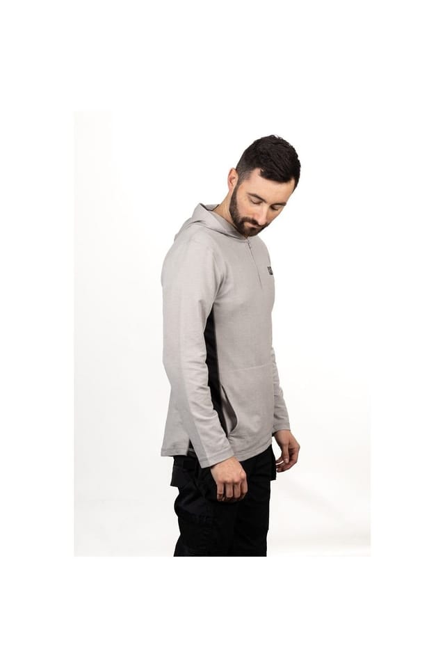 Caterpillar Caterpillar Men's Coolmax Quarter Zip Hoodie in Grey - 3
