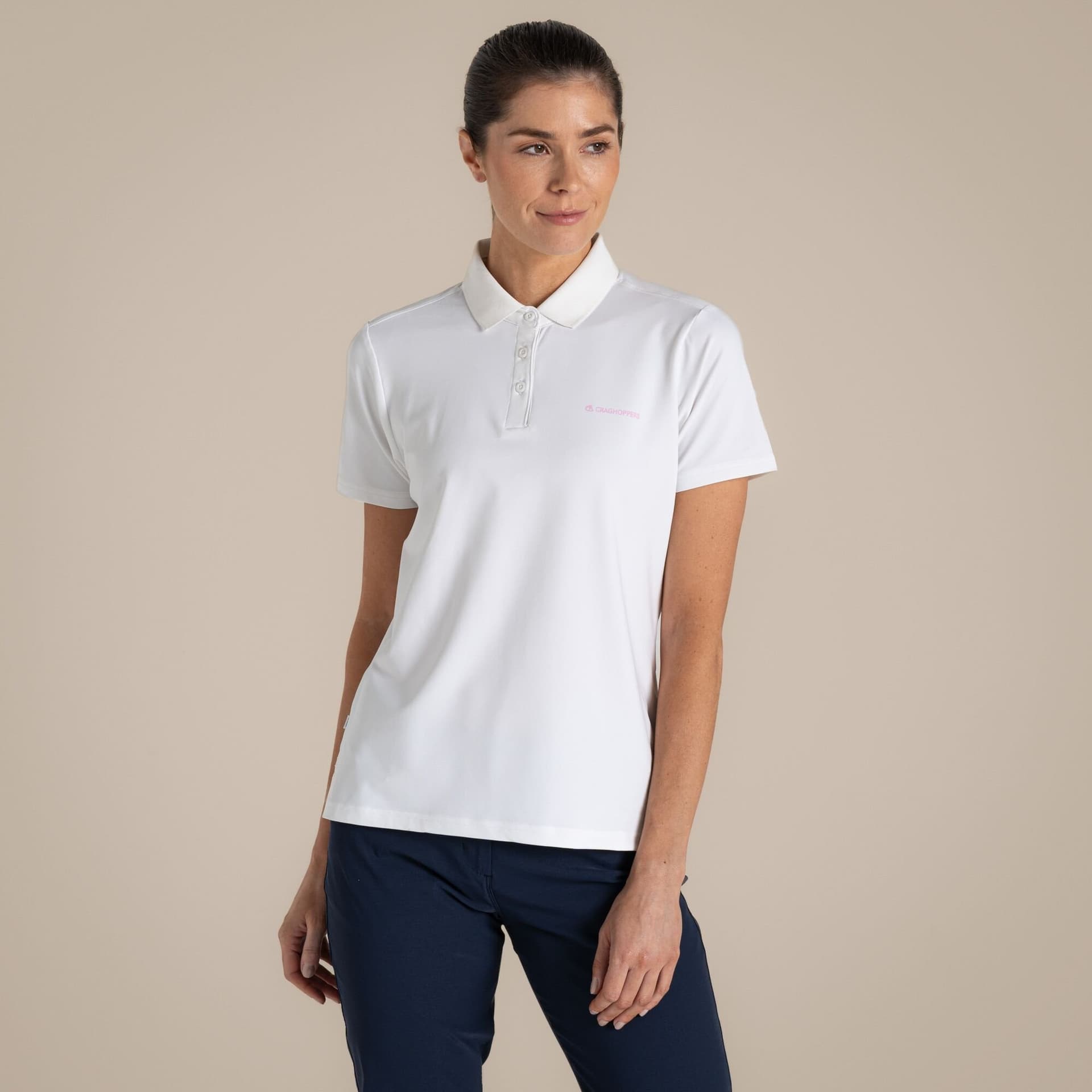Craghoppers Craghoppers White NosiLife Golf Polo Shirt for Women