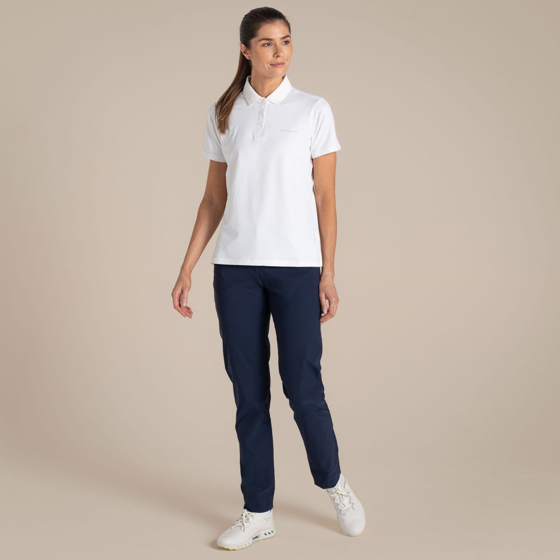 Craghoppers Craghoppers Women's NosiLife Thornbury Insect-Repellent Short Sleeved Golf Polo Shirt in White - 4