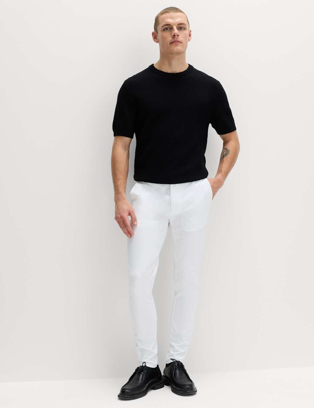 M&S White Skinny Fit Stretch Chinos