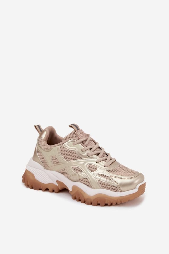 Love Lace Love Lace Women's Big Star Sport Sneakers with HI POLY System Comfort Insoles in Beige - 2