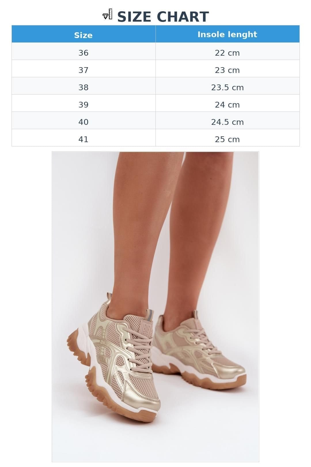 Love Lace Love Lace Women's Big Star Sport Sneakers with HI POLY System Comfort Insoles in Beige - 4