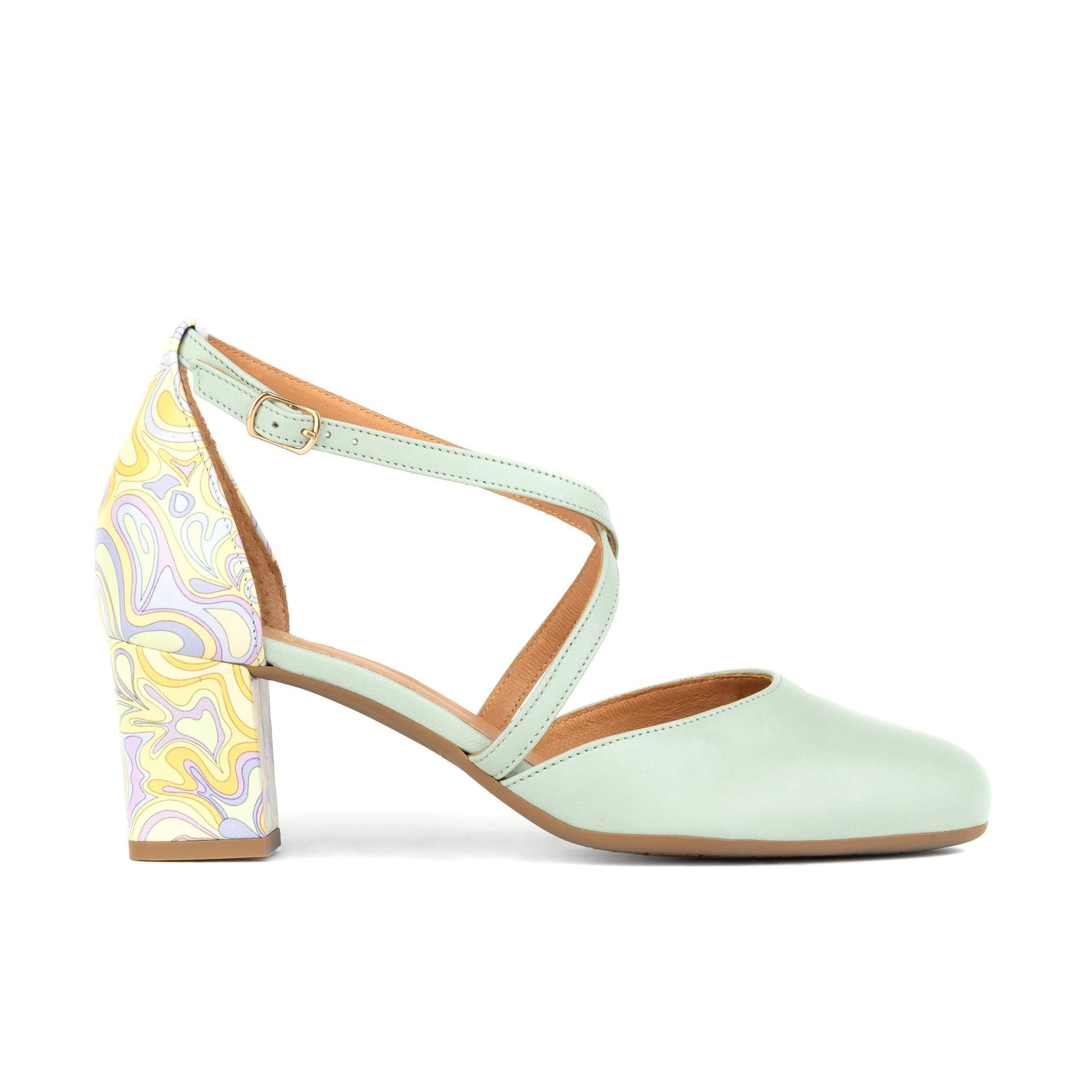 Embassy London Embassy London Mint & Pastel Multi Leather Heels