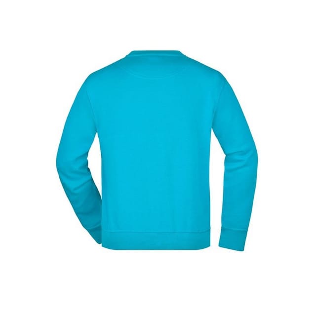 James and Nicholson James and Nicholson Men's Workwear Sweatshirt in Turquoise - 2