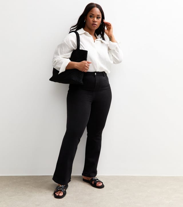 New Look Women's Plus Size Black Bootcut Jeans Curves New Look - 3