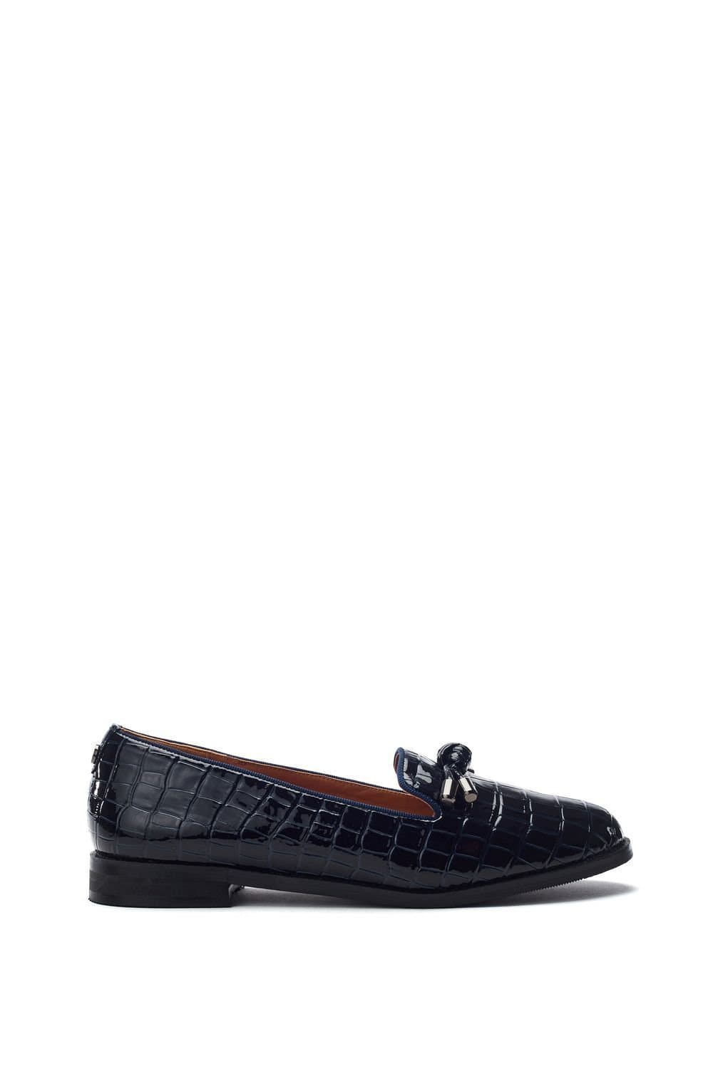 Moda In Pelle Moda In Pelle Women's 'Fillipa' Patent Mocc Croc Loafers in Navy